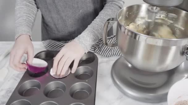 Passo Dopo Passo Mescolare Gli Ingredienti Mixer Cucina Piedi Cuocere — Video Stock