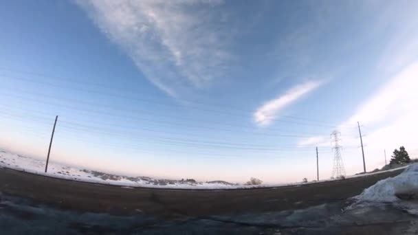 Denver Colorado Usa Februar 2020 Einem Kalten Wintermorgen Durch Eine — Stockvideo