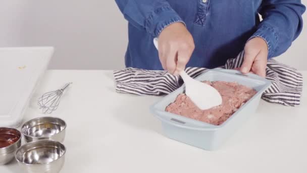 Passo Passo Preparando Uma Receita Clássica Rolo Carne Vaca — Vídeo de Stock