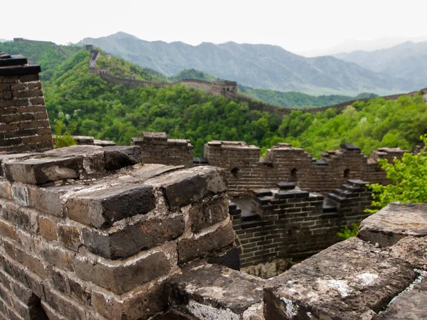 Grande Muraille Chine Dans Section Mutianyu Près Pékin — Photo