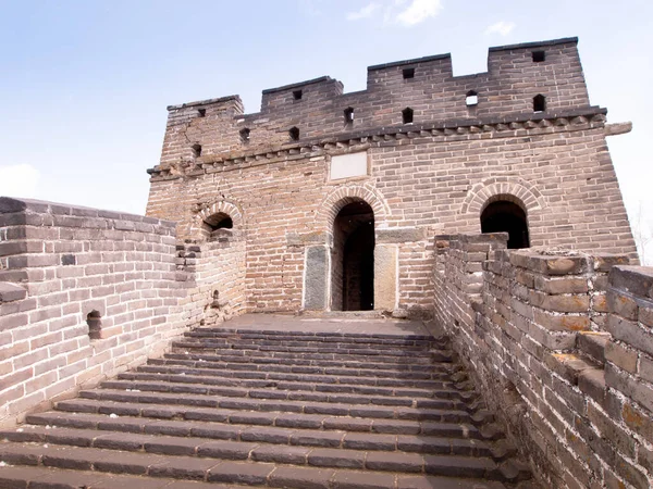 Die Große Mauer Aus China Mutianyu Abschnitt Der Nähe Von — Stockfoto