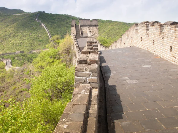 Grande Muraille Chine Dans Section Mutianyu Près Pékin — Photo