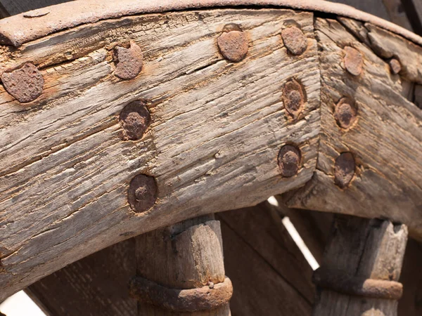 Old Wooden Wheel Xian China — Stock Photo, Image