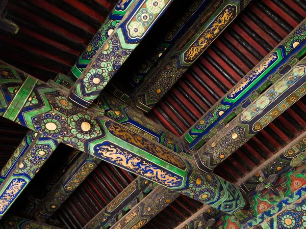 Inredningsdetaljer Templet Tillflyktsorten Peking Kejserliga Palatset Kina — Stockfoto
