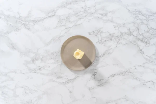 Deitado Varas Suavizadas Manteiga Sem Sal Microondas — Fotografia de Stock