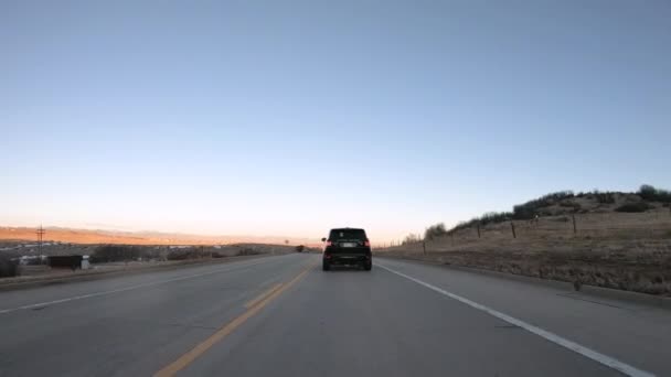 Denver Colorado Usa Januari 2020 Kör Typiska Asfalterade Landsvägar Förorten — Stockvideo