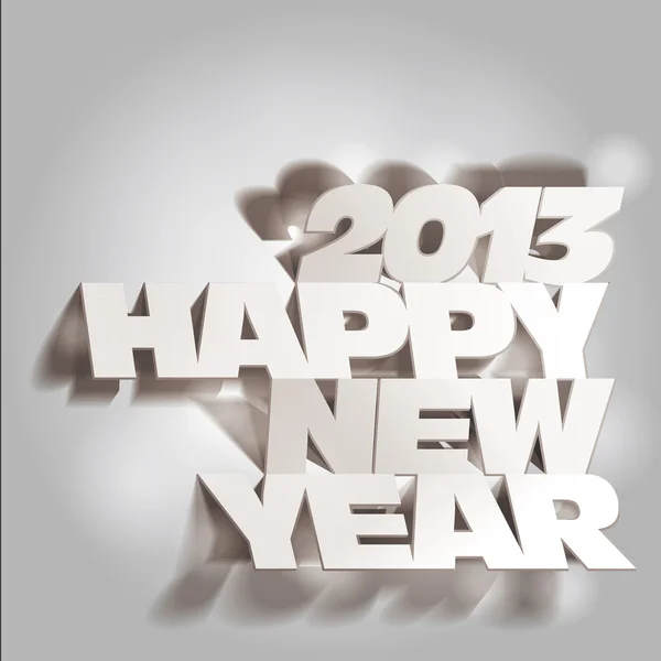 2013: Papel dobrável com carta, Feliz Ano Novo — Fotografia de Stock