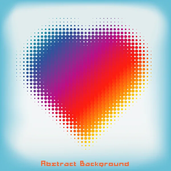 Kleurovergang kleurrijke hart halftone abstracte achtergrond met ruimte — Stockvector