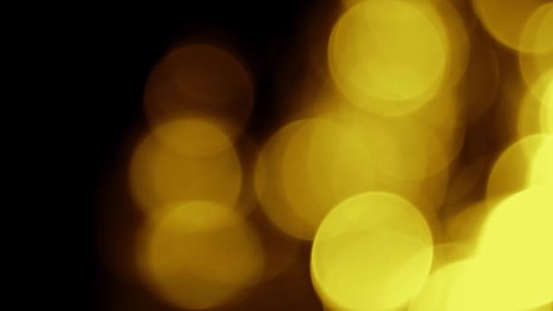 Gold Yellow Bokeh Particles Background — Stock Video