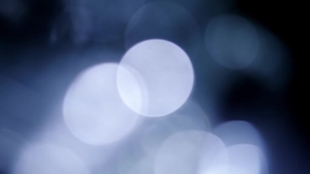 Luz azul mágico fondo abstracto bokeh — Vídeos de Stock