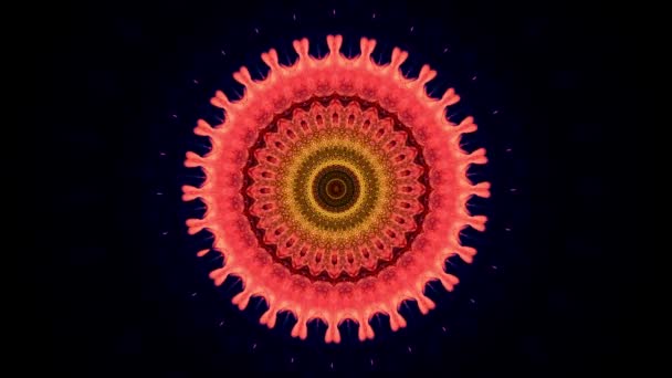 Mandala cor abstrata em um fundo preto.Fundo abstrato bonito. — Vídeo de Stock