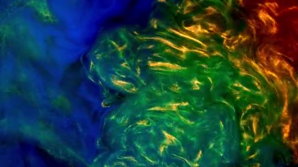 Fluid painting abstract texture. Colorful mix of acrylic vibrant colors. — Stock Video