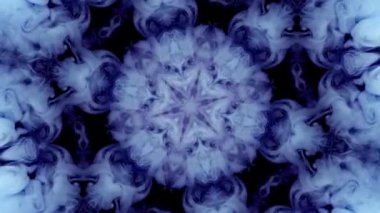 Soyut kış büyüsü Kaleydoskop desenleri. Geometrik Canlandırma Arkaplanı.