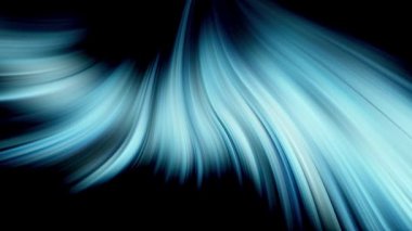 Soğuk parlak çizgi mavi ışık. Kara Arkaplan. Mavi renkli soyut duvar kağıdı