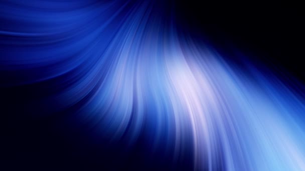 Línea de brillo frío azul Luz. Fondo negro. Fondo de pantalla abstracto Color azul — Vídeo de stock
