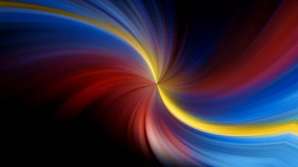 Multicolored abstraction on black background, high quality detailed render Stock Picture
