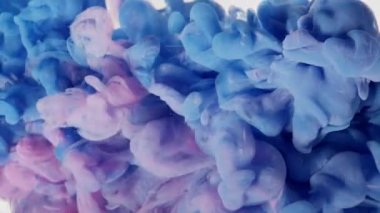 Sudaki akrilik renkler. Soyut arkaplan. Yavaş çekim 4K