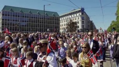 Norveç Anayasa Günü 17 Mayıs 2022 'de Norveç' in Oslo kentinde