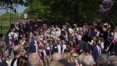 Norveç Anayasa Günü 17 Mayıs 2022 'de Norveç' in Oslo kentinde