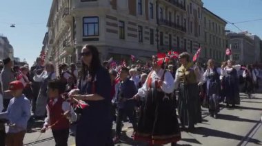 Norveç Anayasa Günü 17 Mayıs 2022 'de Norveç' in Oslo kentinde