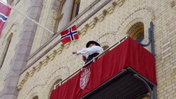 Norvég Alkotmány Napja, Oslo, Norvégia, 2022. május 17. — Stock videók