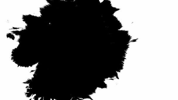 Krople Atramentu Przejście Czarne Tło Video Ink Video Transition White — Wideo stockowe