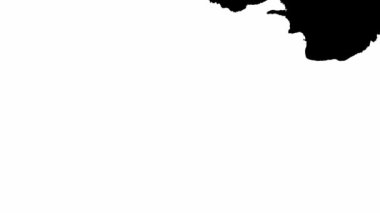 Beyaz arka plana siyah mürekkep damlıyor. Beyaz mürekkep dağılımı