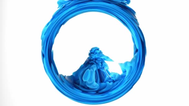 青い白い大きな渦巻アクリル背景 — ストック動画