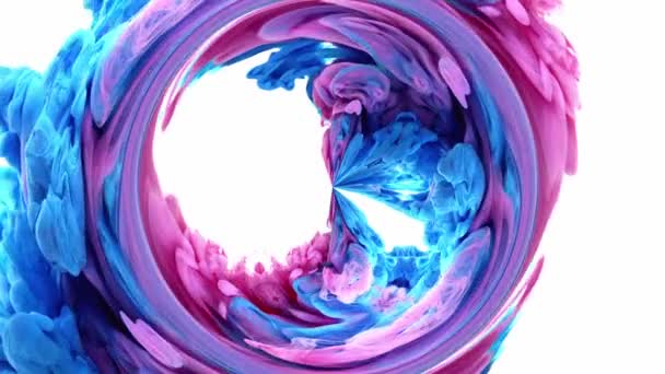 Trendy Acrylic Texture Colorful Waves Liquid Paint Mixing Backdrop Splash — Video Stock