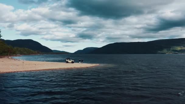 Norway Landscape Drone View Setesdalen Valley Hovden Sessvatnet Lake Breivatn — Stock Video