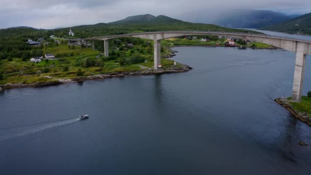 Bela Natureza Noruega Paisagem Natural Hidromassagem Turbilhão Saltstraumen Noruega — Vídeo de Stock