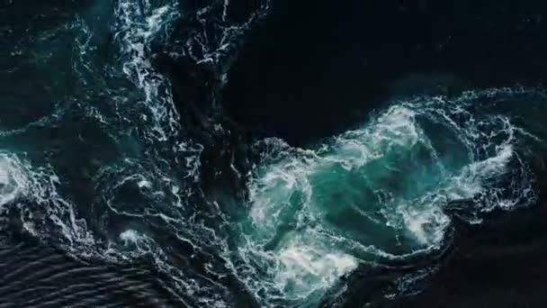 Waves Water River Sea Meet Each Other High Tide Low — Stockvideo