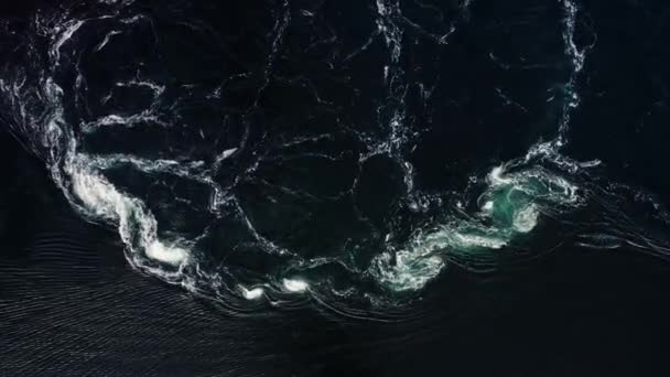 때에는 바다의 파도가 만난다 무늬가 바닷물 — 비디오