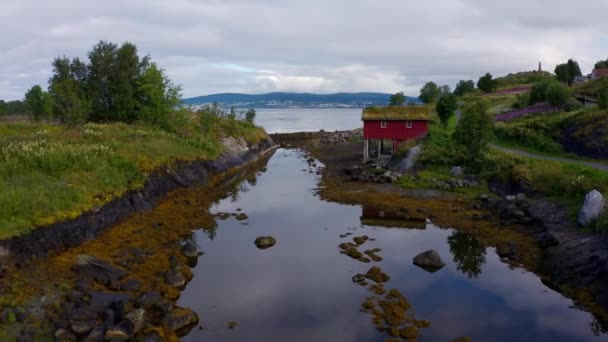 Piękna Przyroda Krajobraz Norwegii Wiry Huraganu Saltstraumen Norwegia — Wideo stockowe