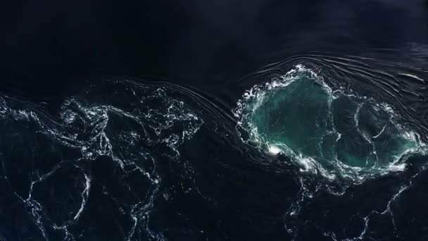 때에는 바다의 파도가 만난다 무늬가 바닷물 — 비디오