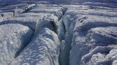 Hava Üst Görünümü Buzul Akışı Dokuları Canlı Mavi,