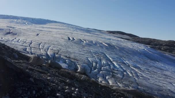 Αρκτική Χιονάτη Πολική Κατεψυγμένη Τούνδρα Κορυφές Βουνών Αυτή Την Πολική — Αρχείο Βίντεο
