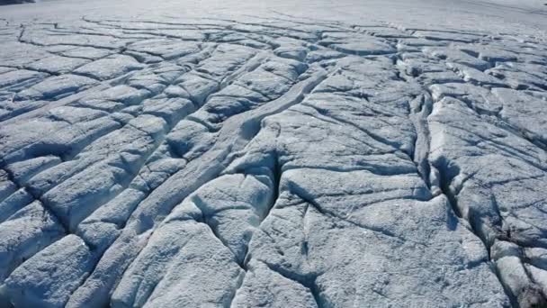 Arctische Sneeuw Ijs Bevroren Toendra Bergtoppen Dit Poolgebied Gletsjervalleien Noorwegen — Stockvideo