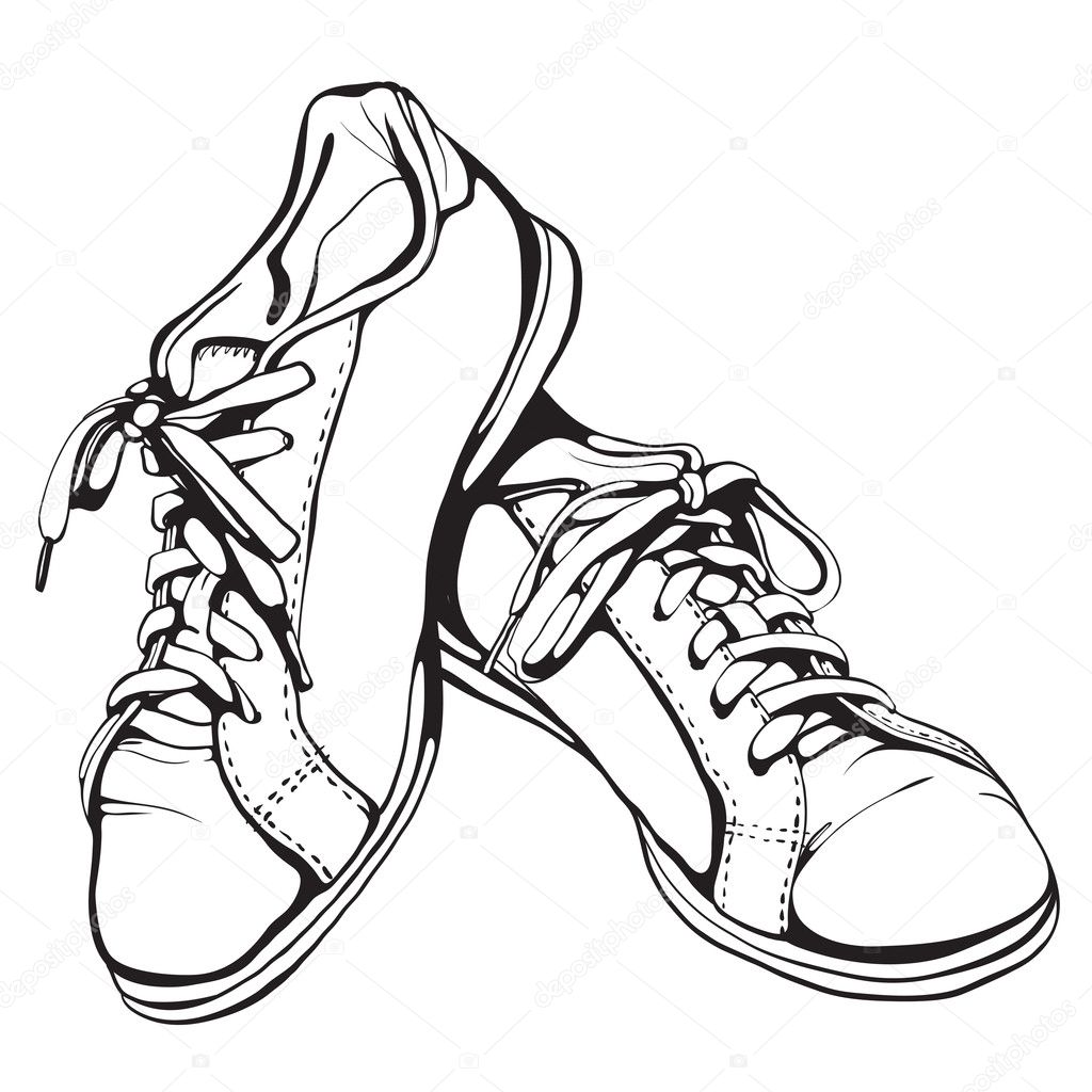 running shoes sketch