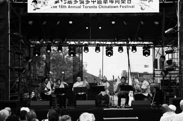 Toronto Canadá 2018 Artistas Música Tradicional China Escenario Principal Del —  Fotos de Stock