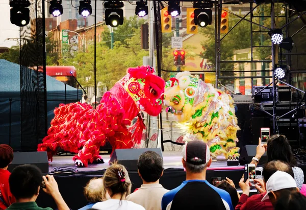 Toronto Canada 2018 Theme 18Th Toronto Chinatown Festival Leap Dragons — Foto Stock