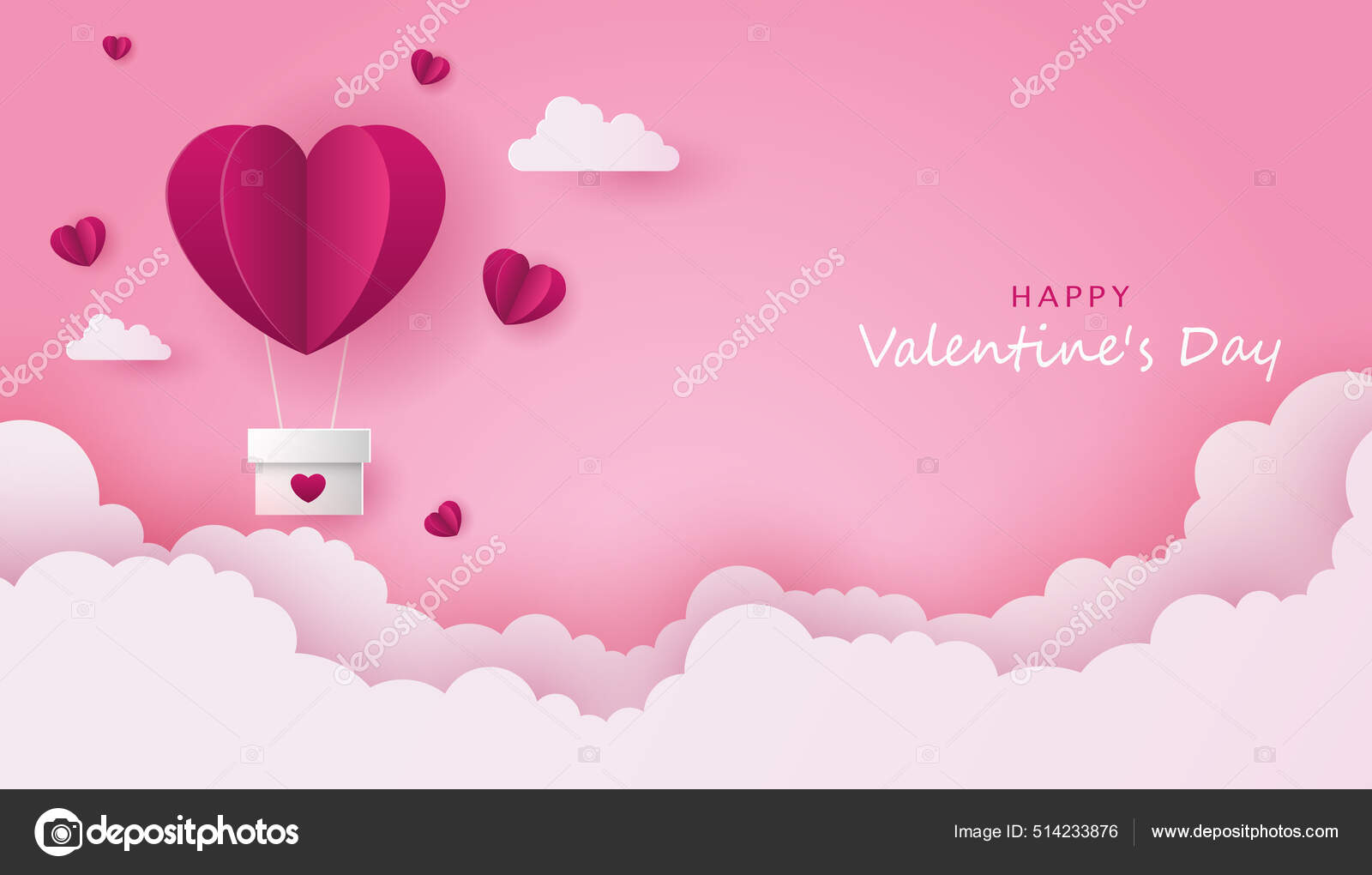 Arte Papel Amor Dia Dos Namorados Com Balão Coração Papel Vetor de  ©pondshutter@yahoo.com 514233876, image size:1600x1020