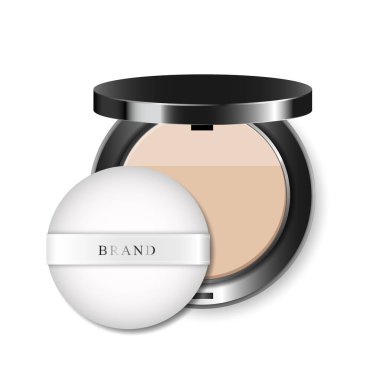 Beyaz arkaplan illüstrasyon vektör tasarımında modern yanak kızarması reklamları