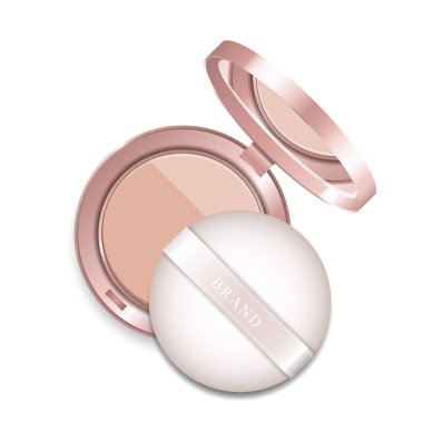 Beyaz arkaplan illüstrasyon vektör tasarımında modern yanak kızarması reklamları