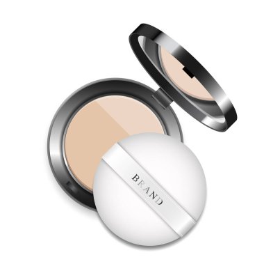 Beyaz arkaplan illüstrasyon vektör tasarımında modern yanak kızarması reklamları