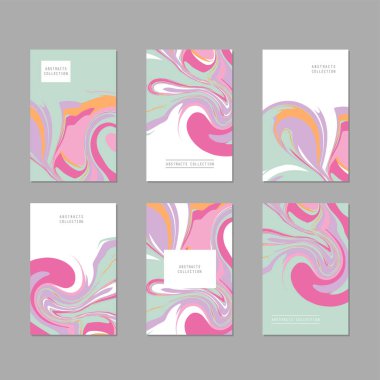 Sanatsal kapaklar ya da poster tasarımı. Yaratıcı renkler arka plan vektör tasarımı