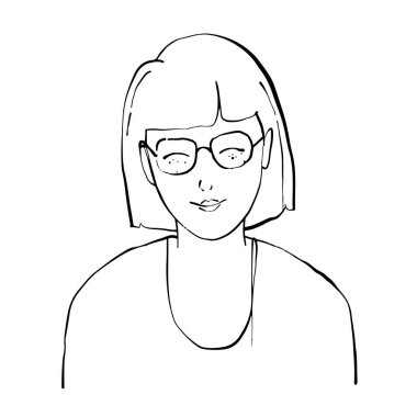 Kadın yüz çizimi ve modern soyut minimalist kadınların yüzleri. Duvar dekorasyonu için farklı şekiller. Sosyal ağ hikayeleri, güzellik logoları, posterler için kullanılıyor. vektör tasarımı.