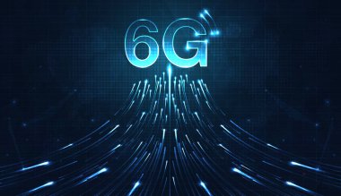 6G teknoloji konsepti. modern ağ bağlantı kavramı arka planı. küresel bağlantı ve internet ağı konsepti, yeni nesil ağlar. vektör tasarımı.