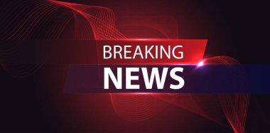 Breaking news background business or technology template. breaking news text on dark blue with light effect. digital technology, TV news show broadcast. vector design.