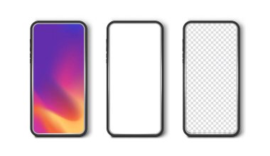 Smartphone mockup. Device UI, UX mockup for presentation modern template for infographics or presentation design. Vector design.